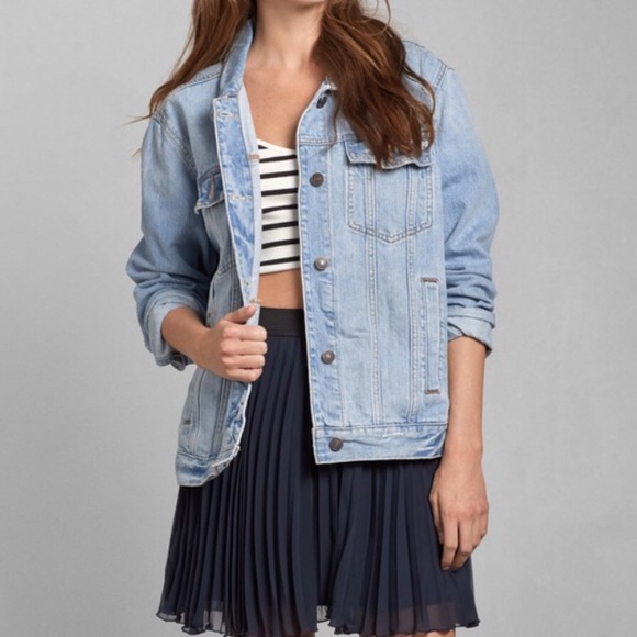 abercrombie oversized denim jacket